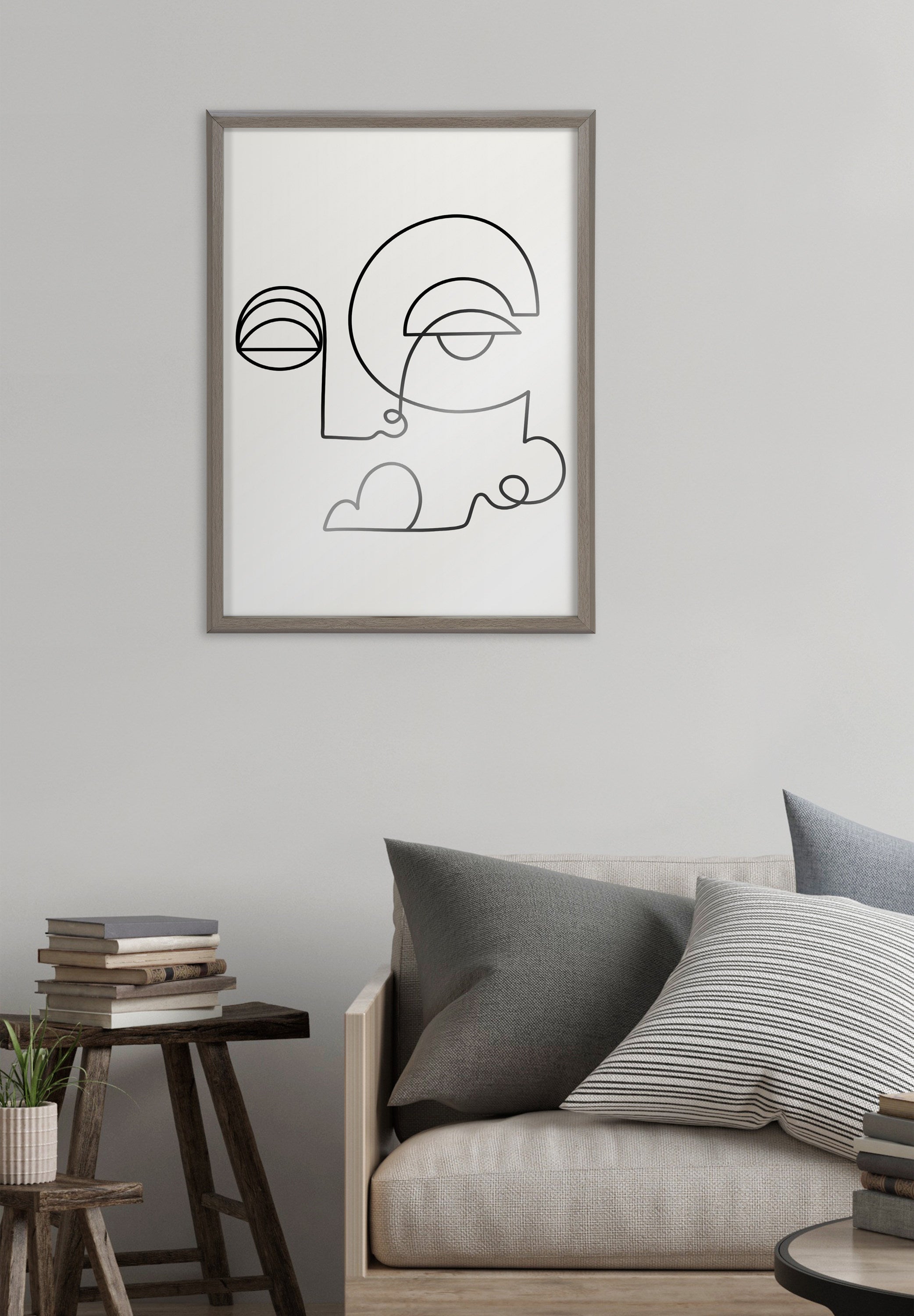Blake Inner Battle Framed Printed Glass by Shatha Al Dafai