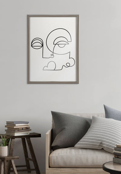 Blake Inner Battle Framed Printed Glass by Shatha Al Dafai
