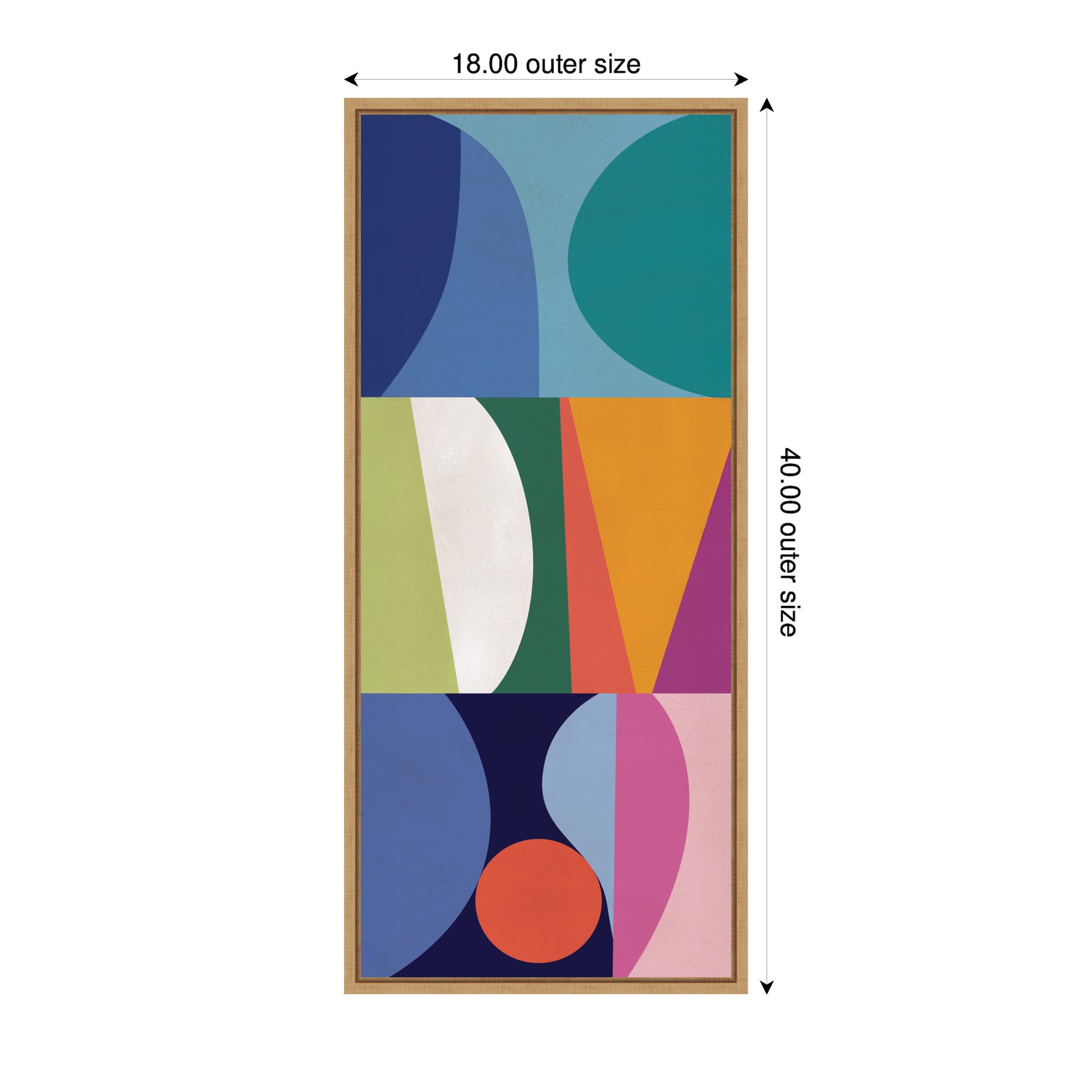 Abstract 02 Panel 2 by Rachel Lee Framed Canvas Wall Art Print