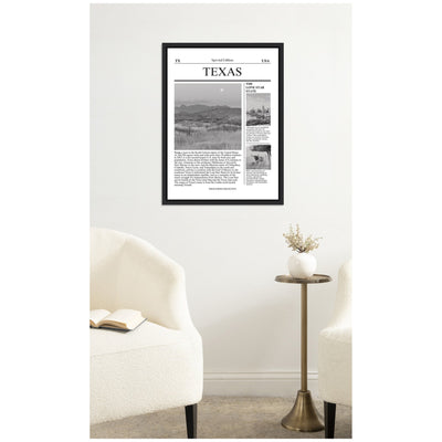 Texas Article by Megan Ryan Framed Canvas Wall Art Print