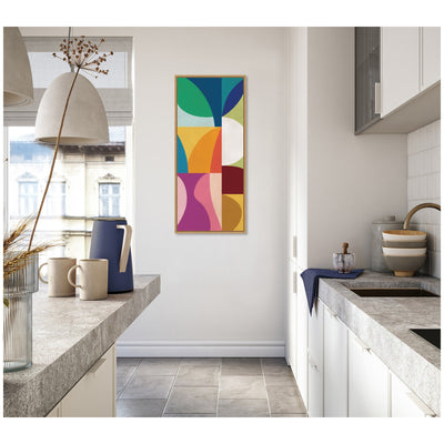 Abstract 01 Panel 1 by Rachel Lee Framed Canvas Wall Art Print