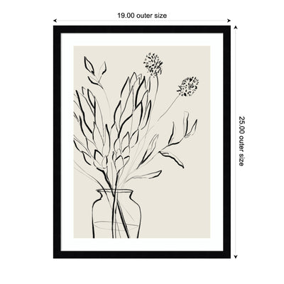 Protea Sketch No.
2 by Sara Berrenson Framed Wall Art Print