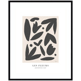 Exposition d Art Les Fleurs framed wall art print by Gabrielly Guedes showing floral imagery in a neutral frame