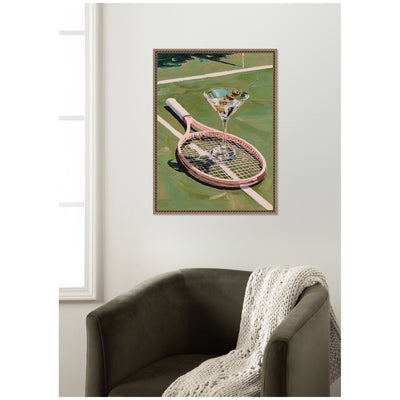 Tennis Martini by Honey Island Studio Framed Canvas Wall Art Print