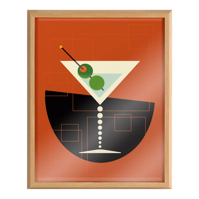 Blake Martini Framed Printed Art by Amber Leaders Designs