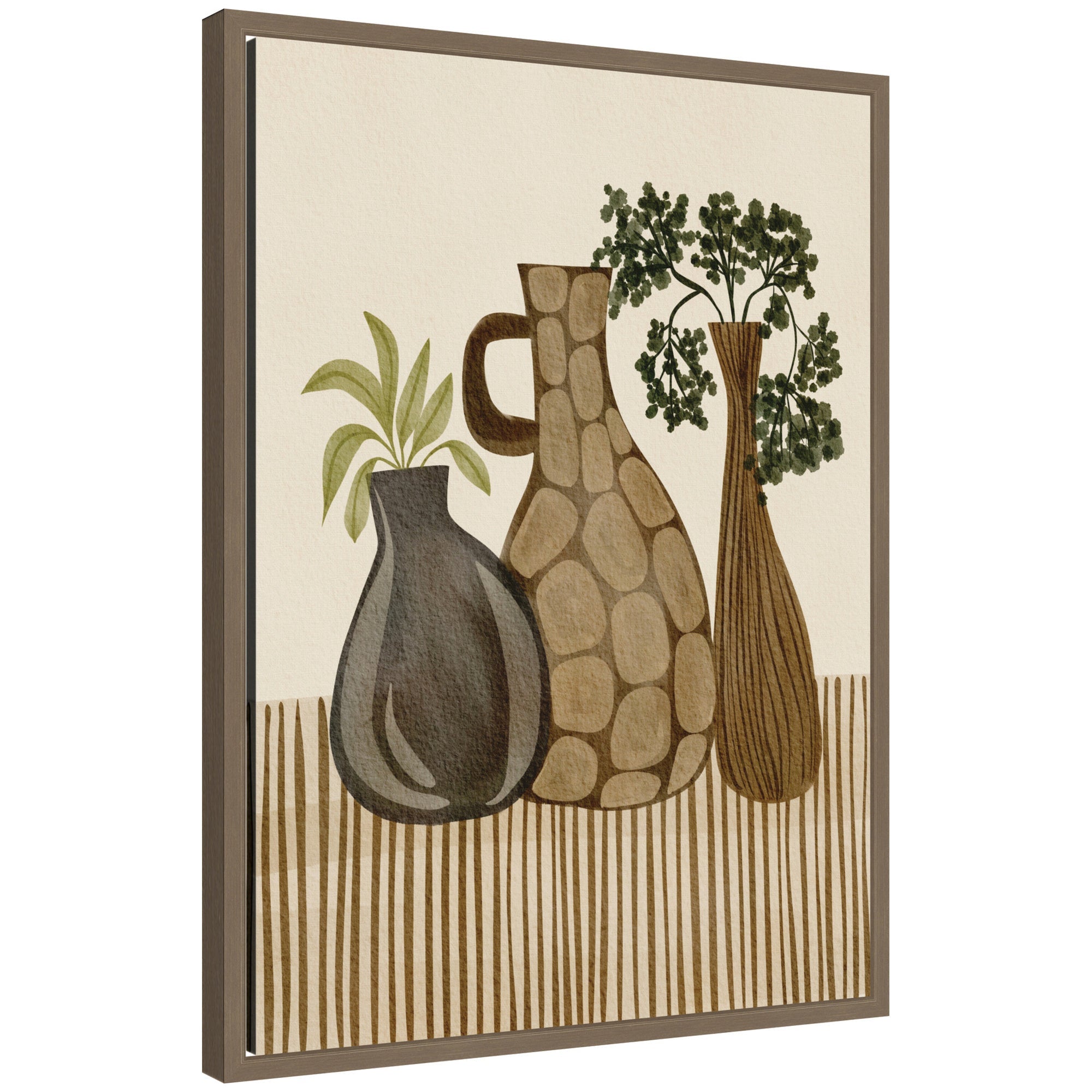 Rustic Stilllife ll by Nikita Jariwala Framed Canvas Wall Art Print, dark gold tones, wood frame