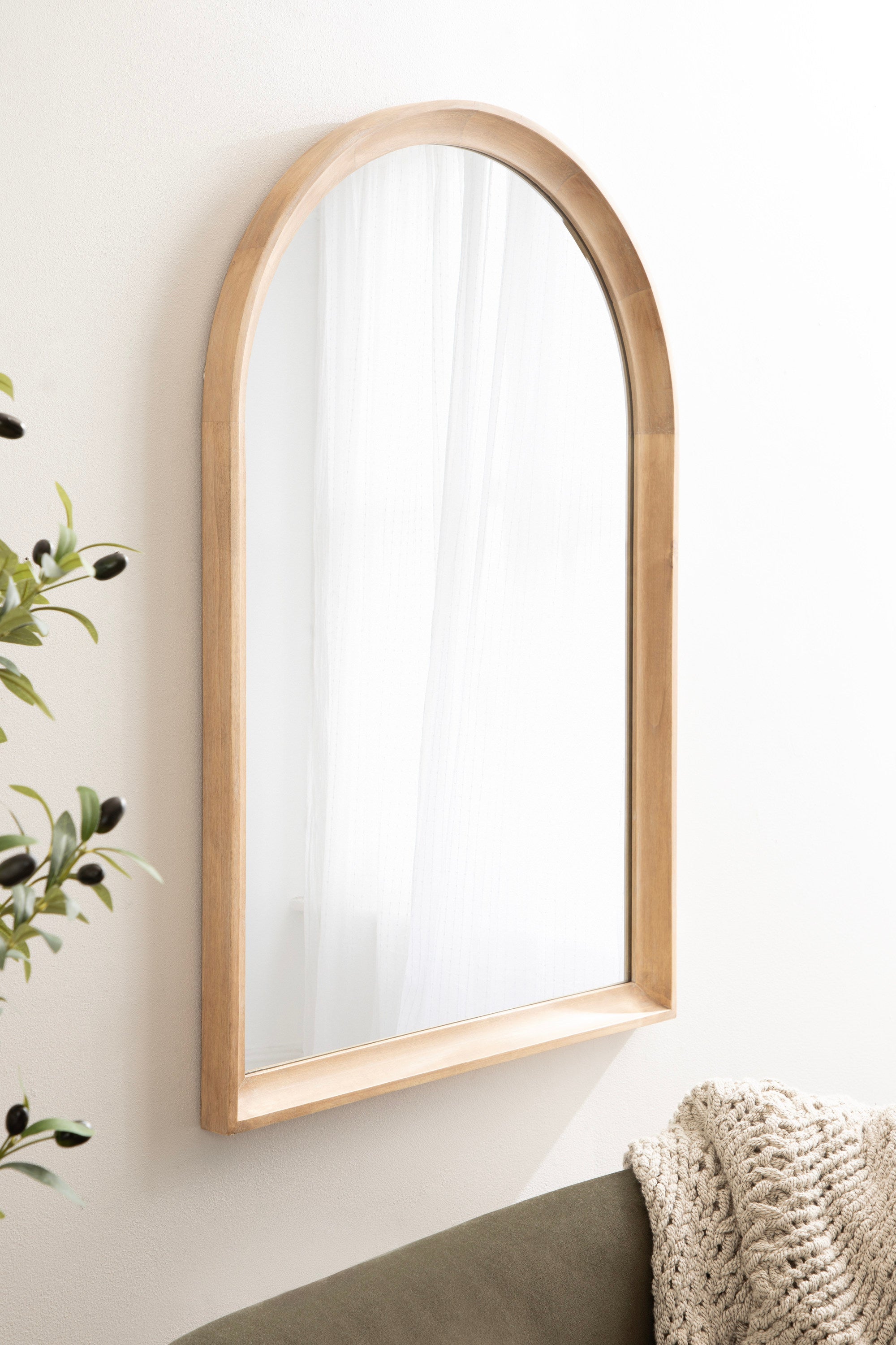 Hatherleigh Arch Wood Wall Mirror