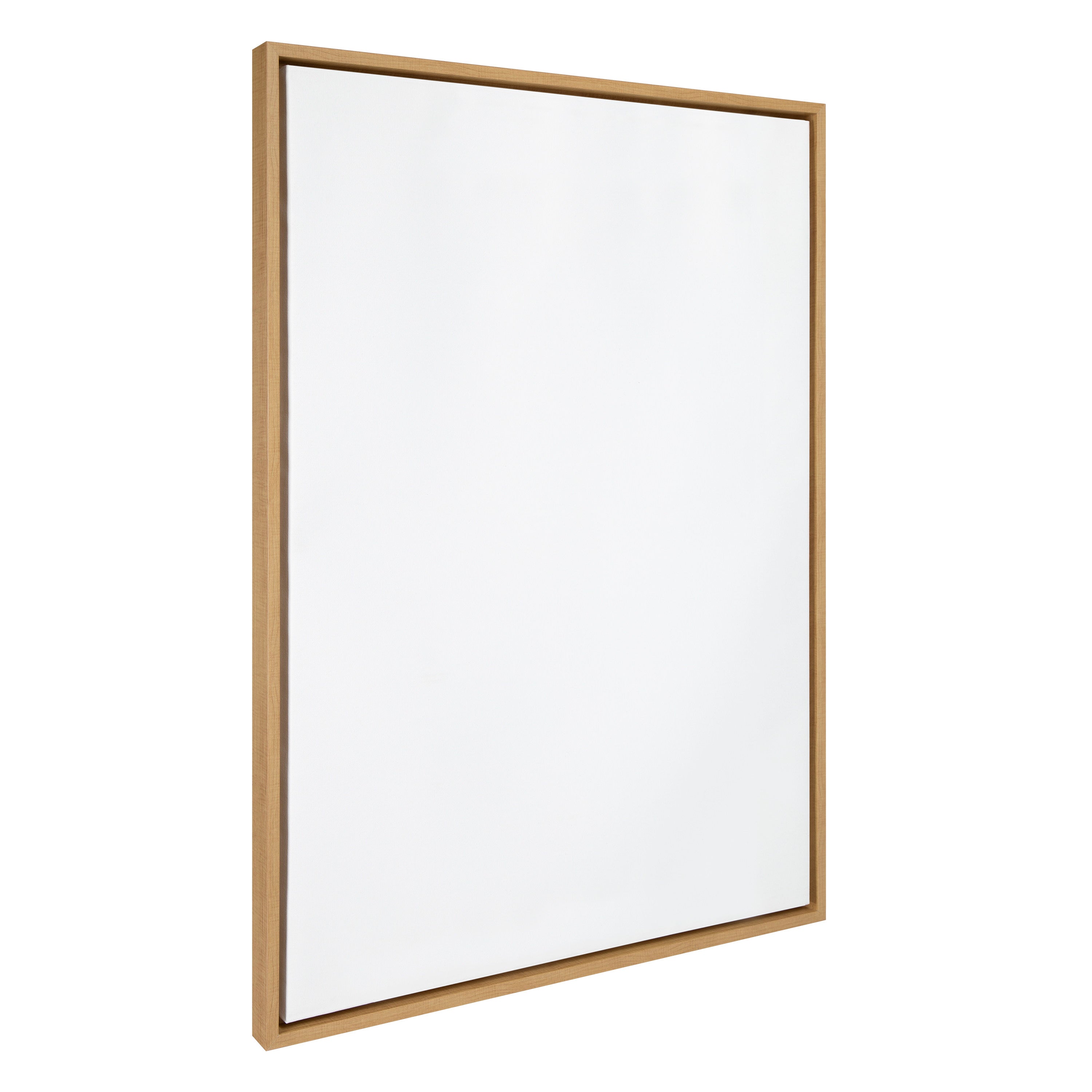 Sylvie Blank Framed Canvas 28x38 with a white blank surface and subtle woodgrain frame