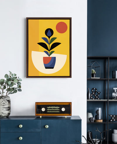 Sylvie Abstract Plant Framed Canvas by kateandlaurel - product image 7 for Resin Society
