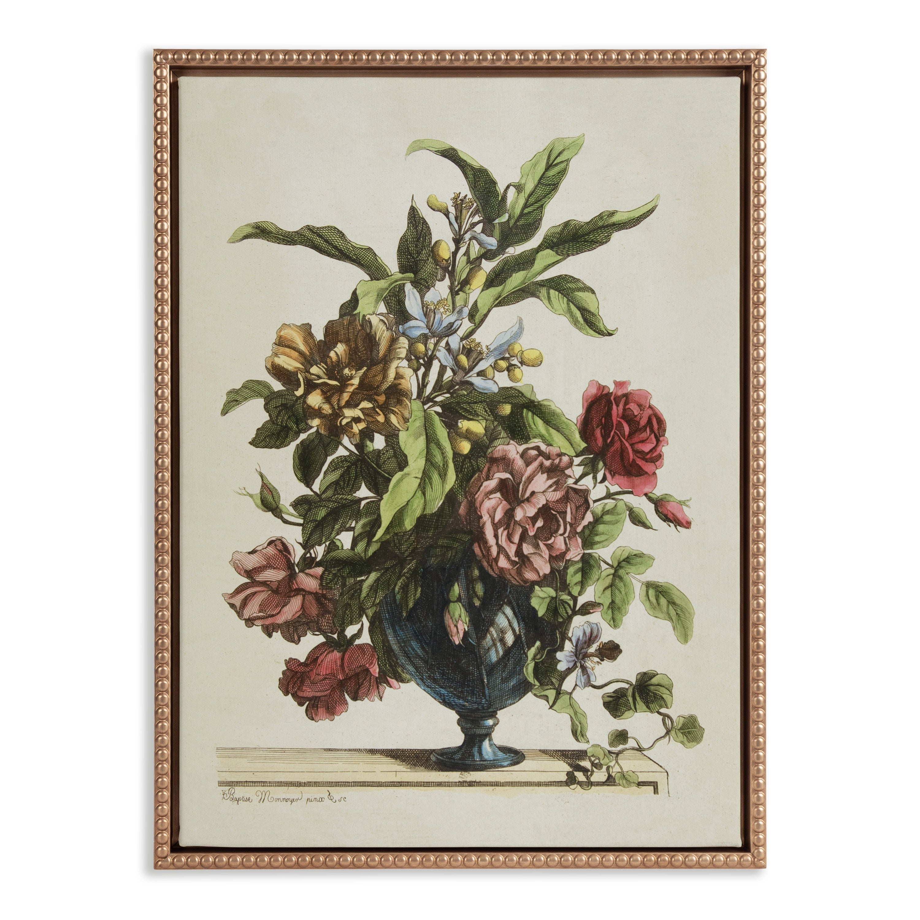 Sylvie Beaded Vase of Flowers, 1660 Framed Canvas by The Art Institute of Chicago