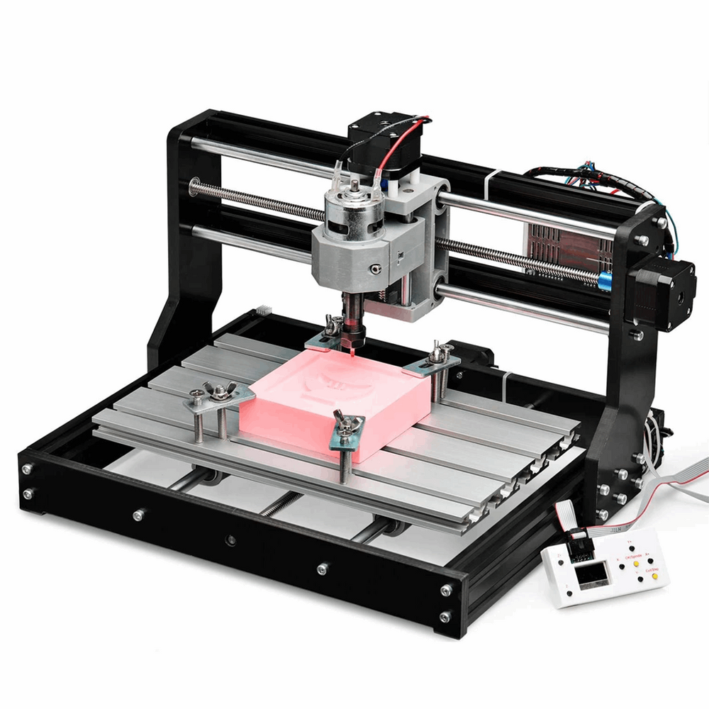 Genmitsu 3018-PRO Desktop CNC Router DIY Kit in a workshop setting