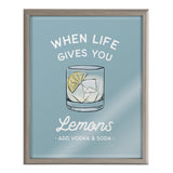Blake When Life Gives You Lemons Blue Framed Printed Glass by The by kateandlaurel - product image 2 for Resin Society