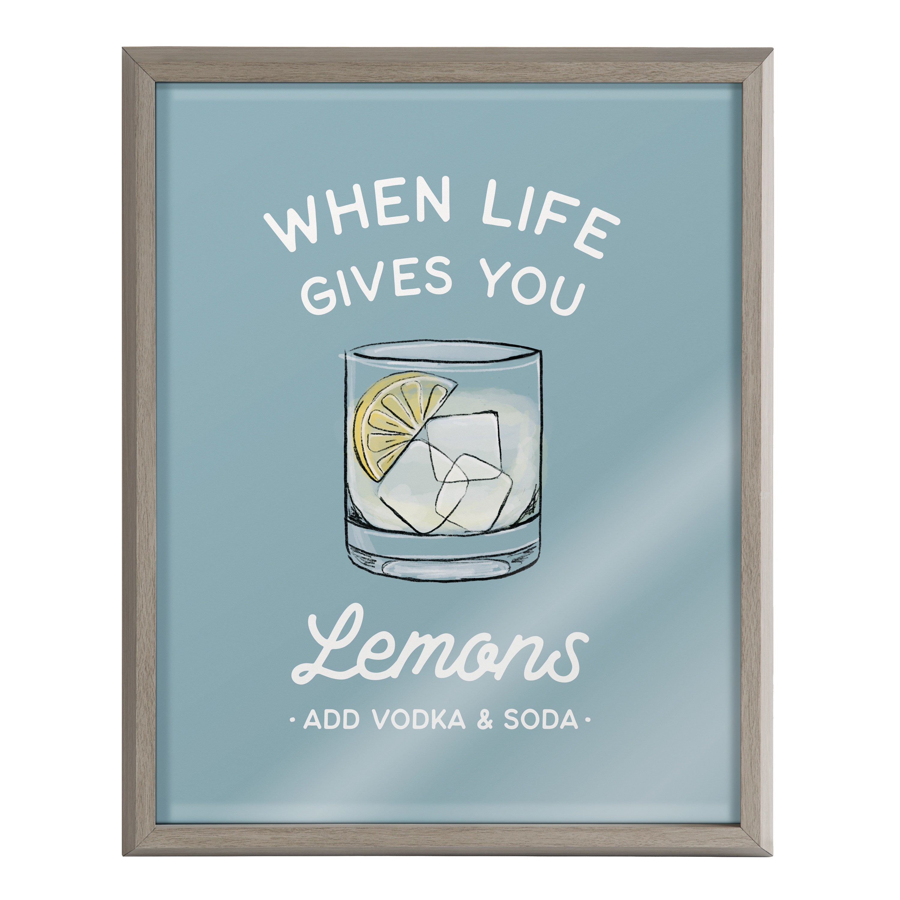 Blake When Life Gives You Lemons Blue Framed Printed Glass by The by kateandlaurel - product image 2 for Resin Society