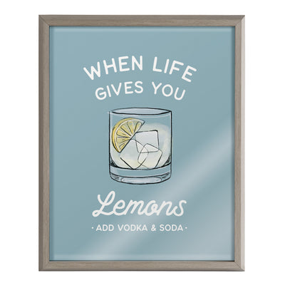Blake When Life Gives You Lemons Blue Framed Printed Glass by The by kateandlaurel - product image 2 for Resin Society