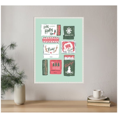 Sylvie Beaded Holiday Matchbooks Framed Canvas by Krissy Mast