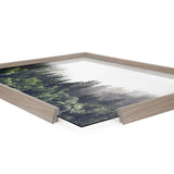 Blake Lush Green Forest on a Foggy Day Framed Printed Glass