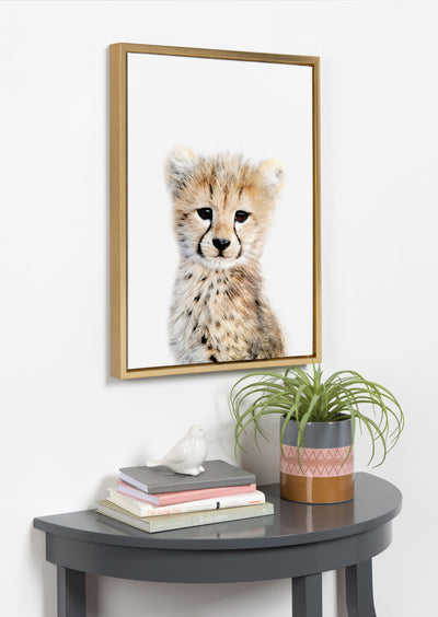 Sylvie Cheetah Framed Canvas by Amy Peterson Art Studio