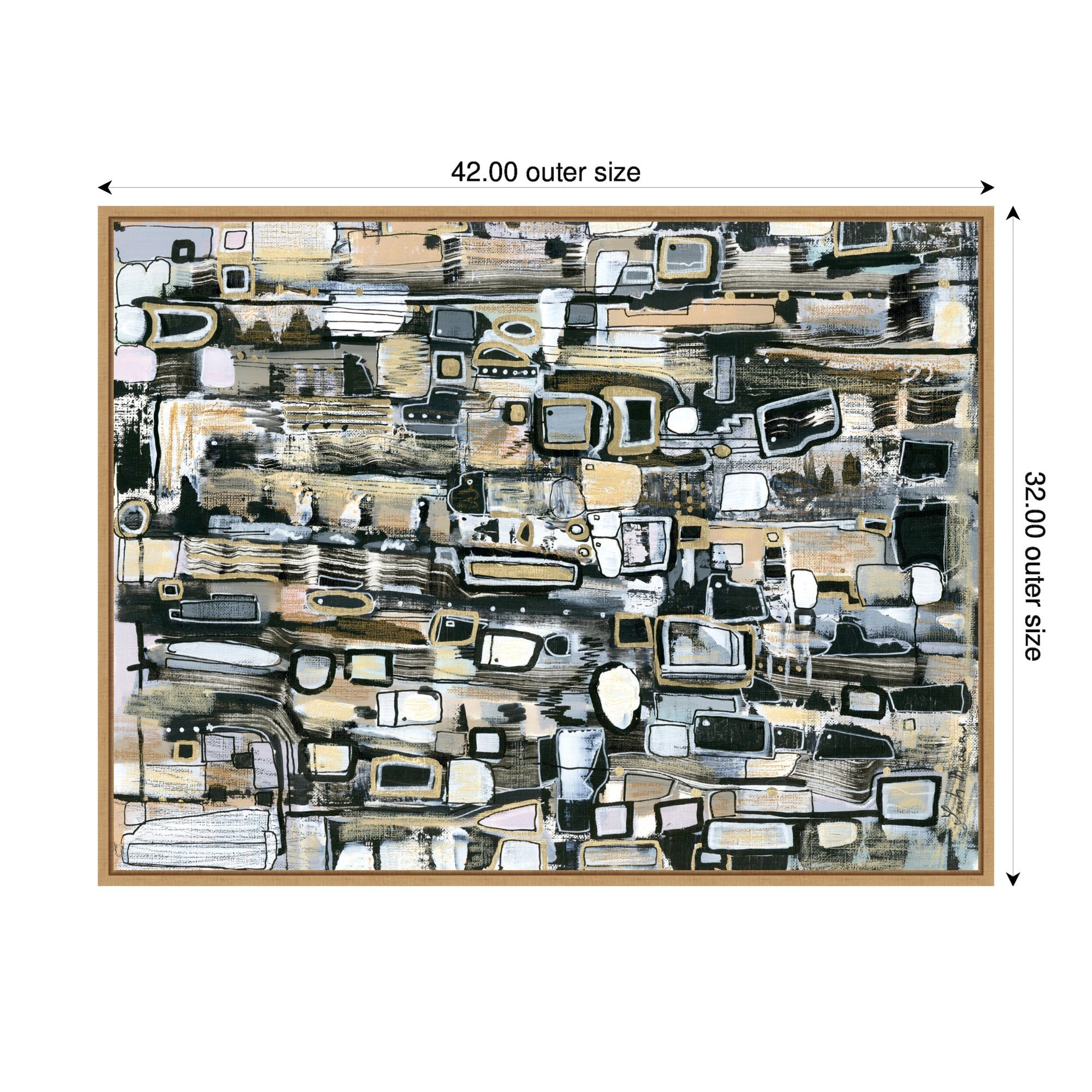 Sylvie Snowfall Horizontal Framed Canvas by Leah Nadeau