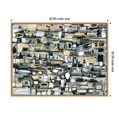 Sylvie Snowfall Horizontal Framed Canvas by Leah Nadeau