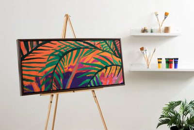 Sylvie Blank Framed Canvas 18x40