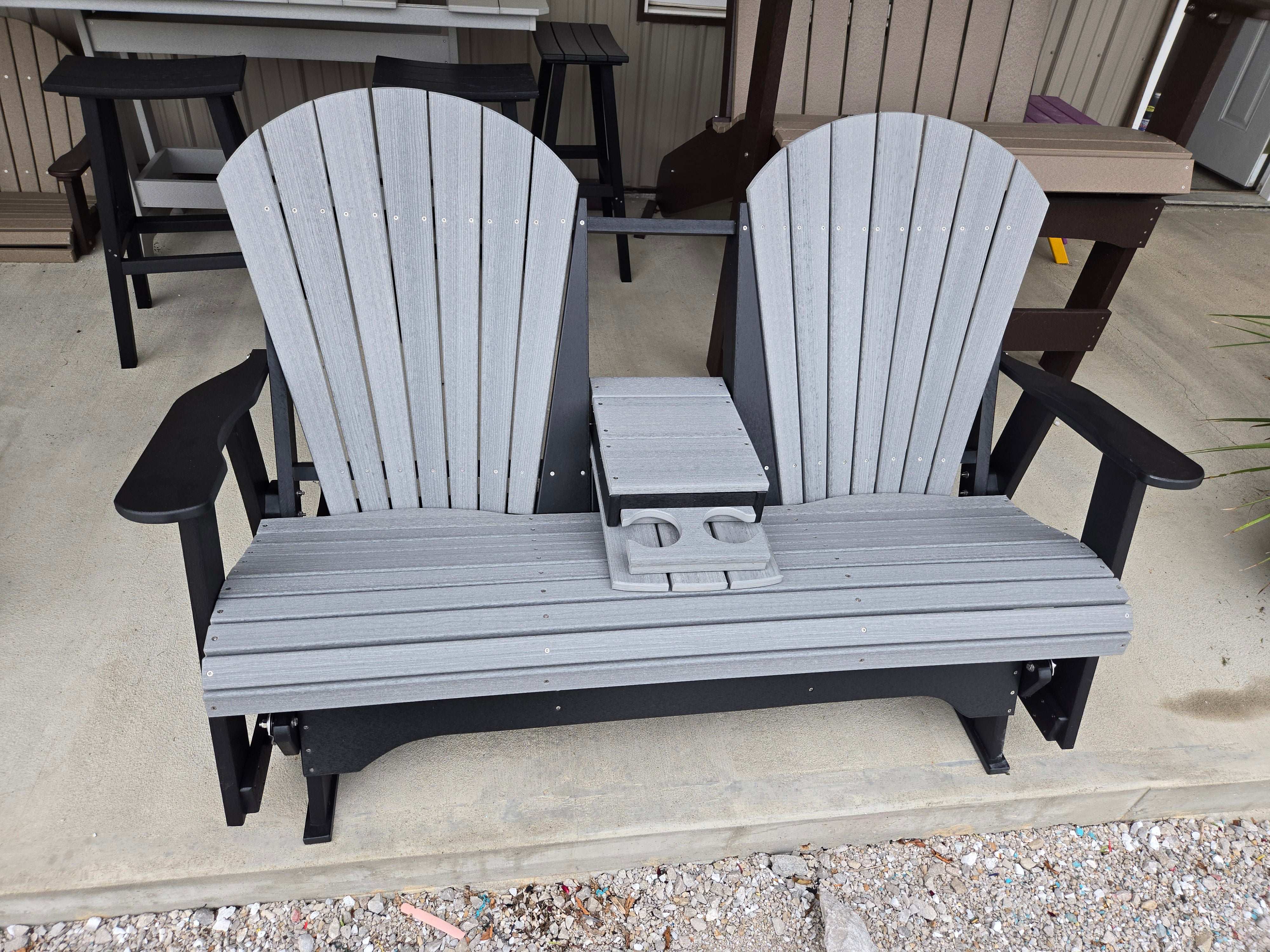 6' Adirondack Style Bench Glider by Dutch Country Patio, LLC - product image 4 for Resin Society