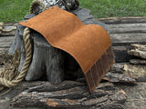 Sharky Forged Steel Tools 5 Pocket Leather Tool Case in two shades of brown leather with button closures