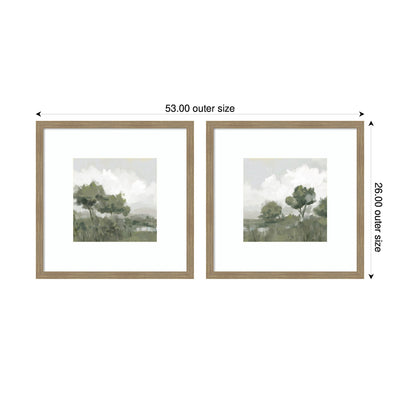 Shades of Olive No.
1 & No.
2 2 Piece Framed Wall Art Print Set by Mary Sparrow