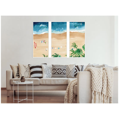 A Day of Play Vibrant 3 Piece Framed Canvas Wall Art Set by Janet Meinke Lau