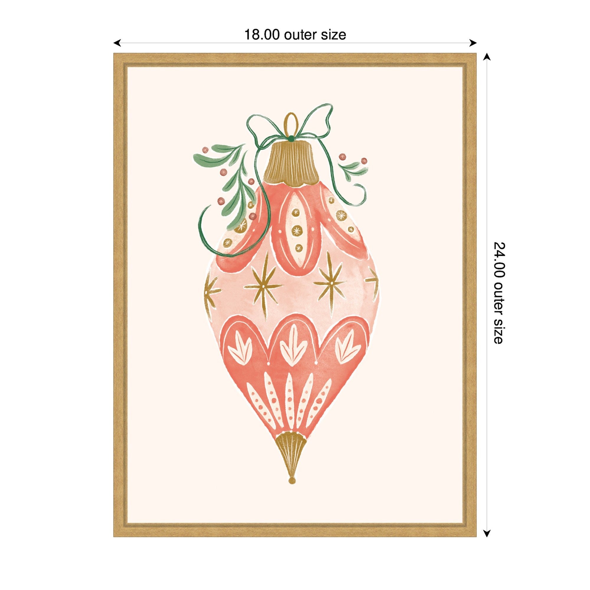 Sylvie Framed Canvas Holiday Ornament Collection 1