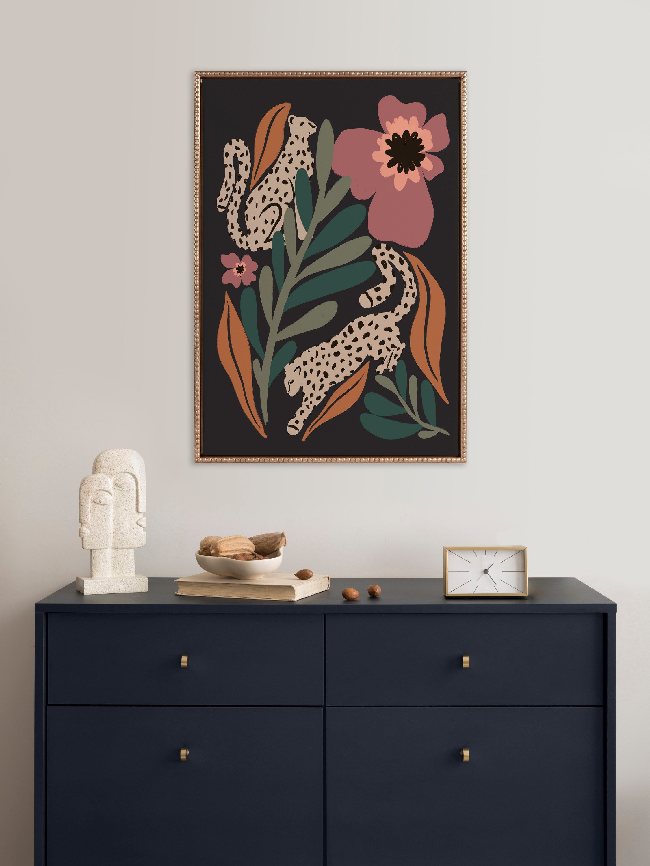 Sylvie Beaded Wild Garden Framed Canvas by Oris Eddu