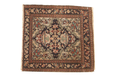 RESERVED 1.5x2 Antique Farahan Sarouk Square Bag Face Rug Mat