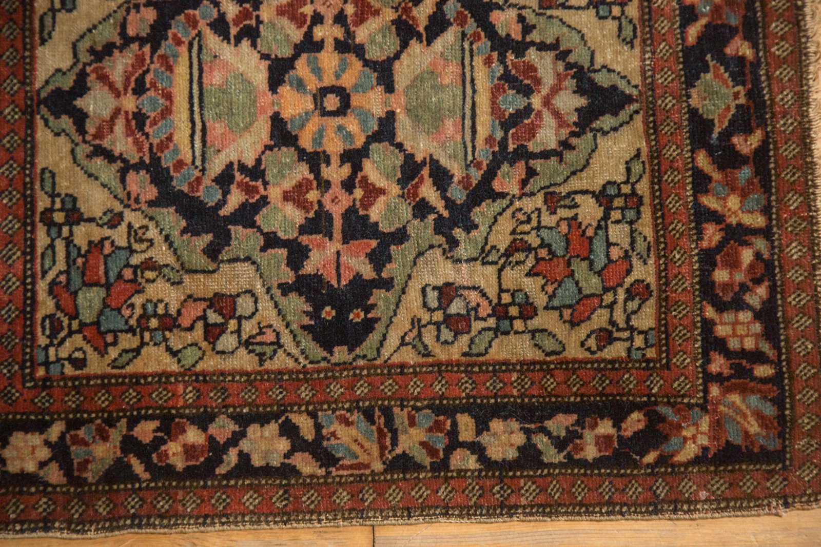 RESERVED 1.5x2 Antique Farahan Sarouk Square Bag Face Rug Mat