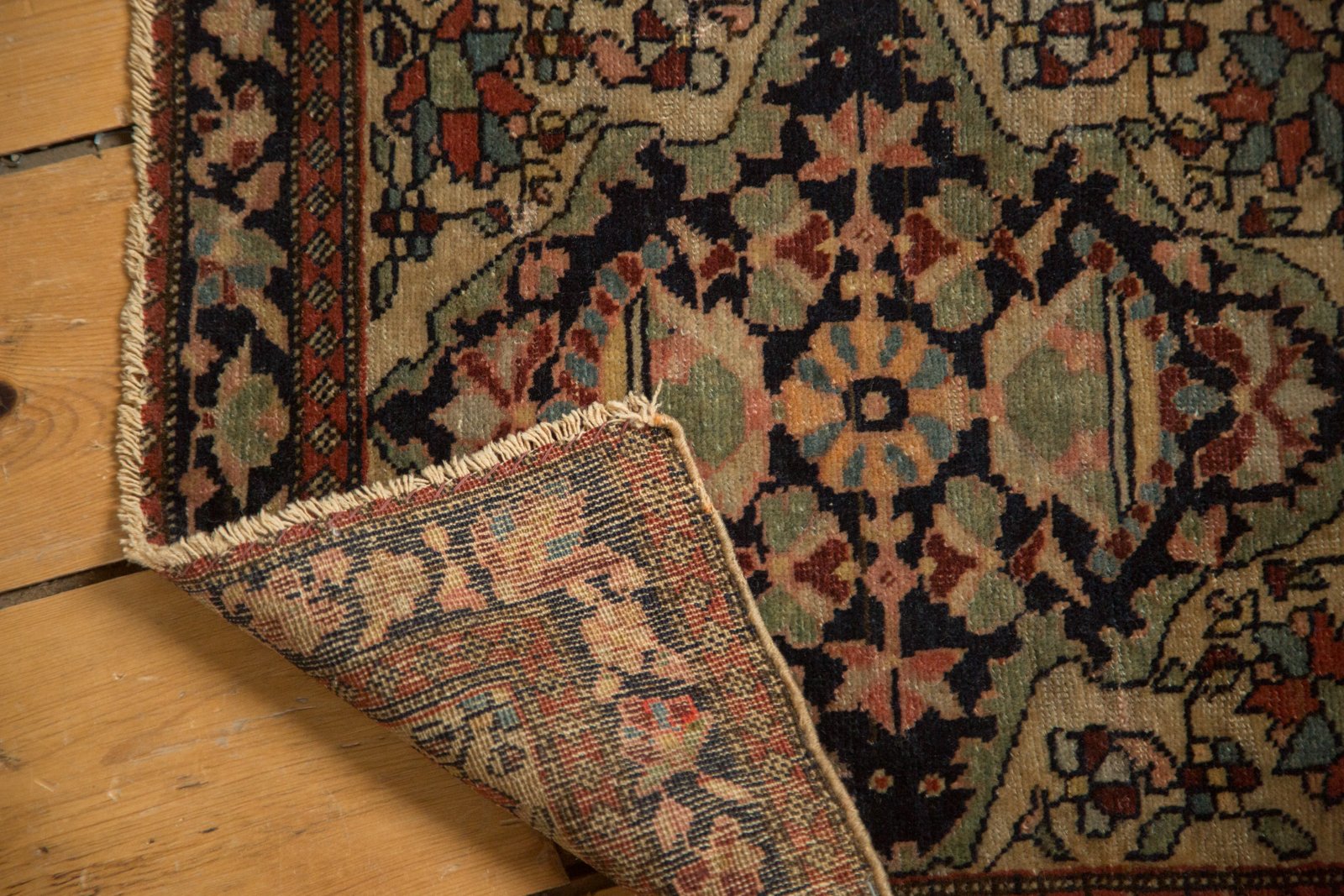RESERVED 1.5x2 Antique Farahan Sarouk Square Bag Face Rug Mat