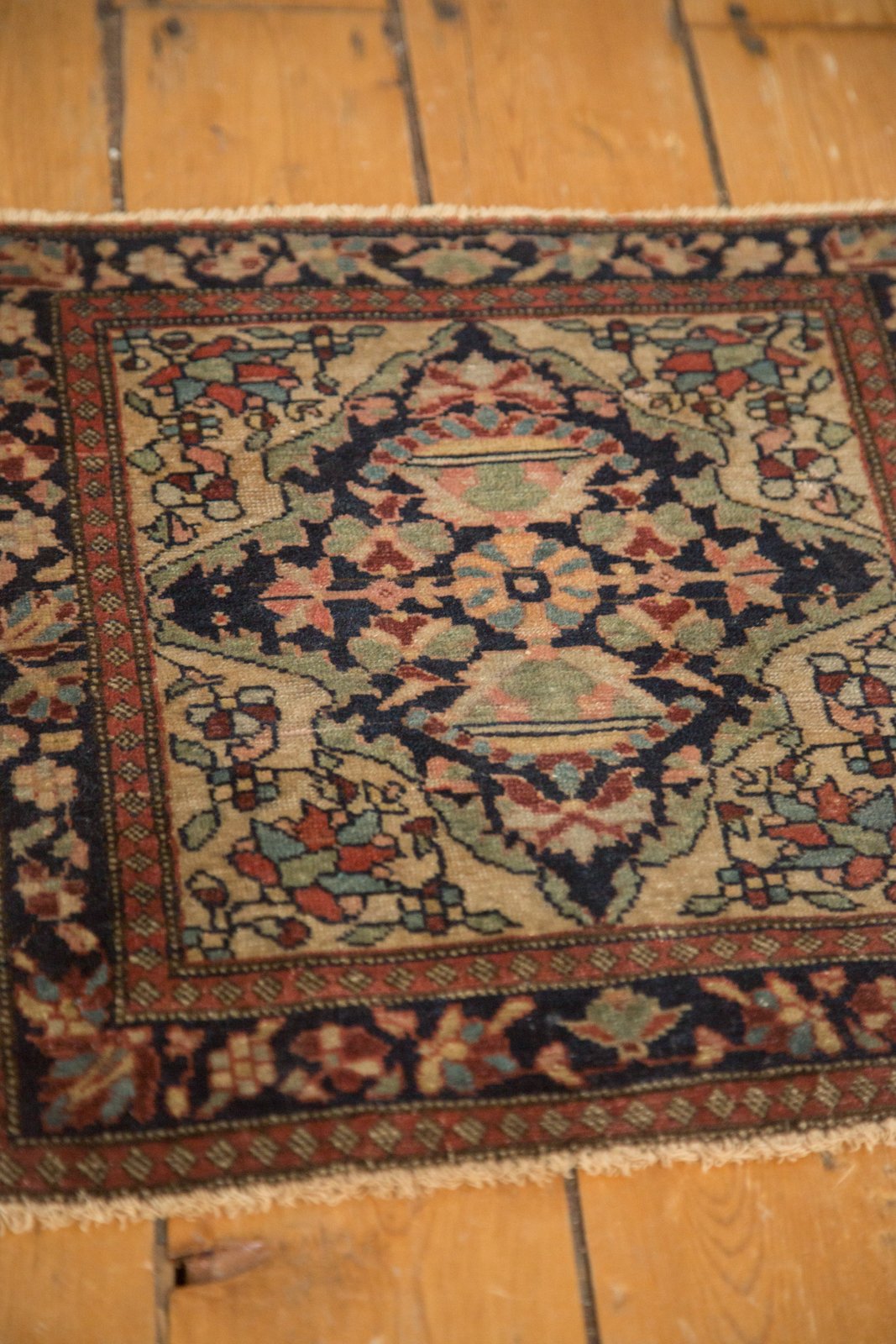 RESERVED 1.5x2 Antique Farahan Sarouk Square Bag Face Rug Mat
