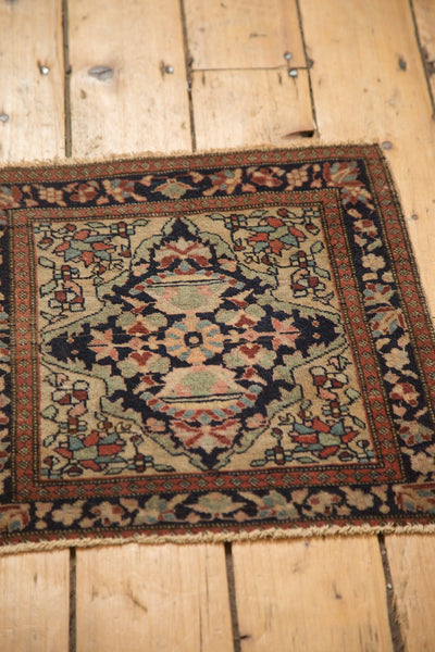 RESERVED 1.5x2 Antique Farahan Sarouk Square Bag Face Rug Mat
