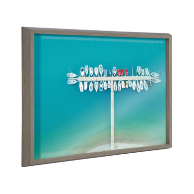 Blake Gorges du Verdon framed printed glass art by Rachel Bolgov depicting coastal scenery in a modern frame