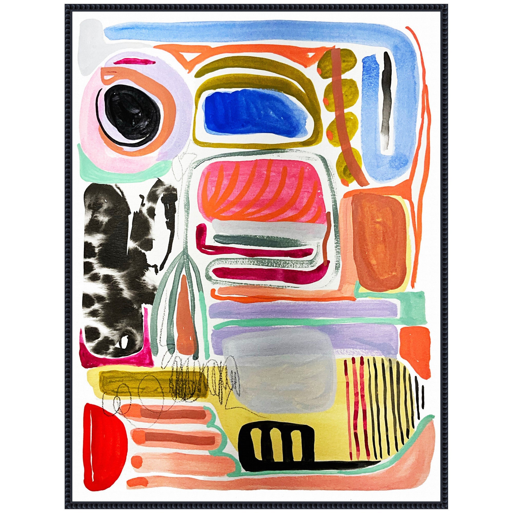 Sylvie Abstract 09 Framed Canvas by Emma Daisy