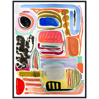 Sylvie Abstract 09 Framed Canvas by Emma Daisy