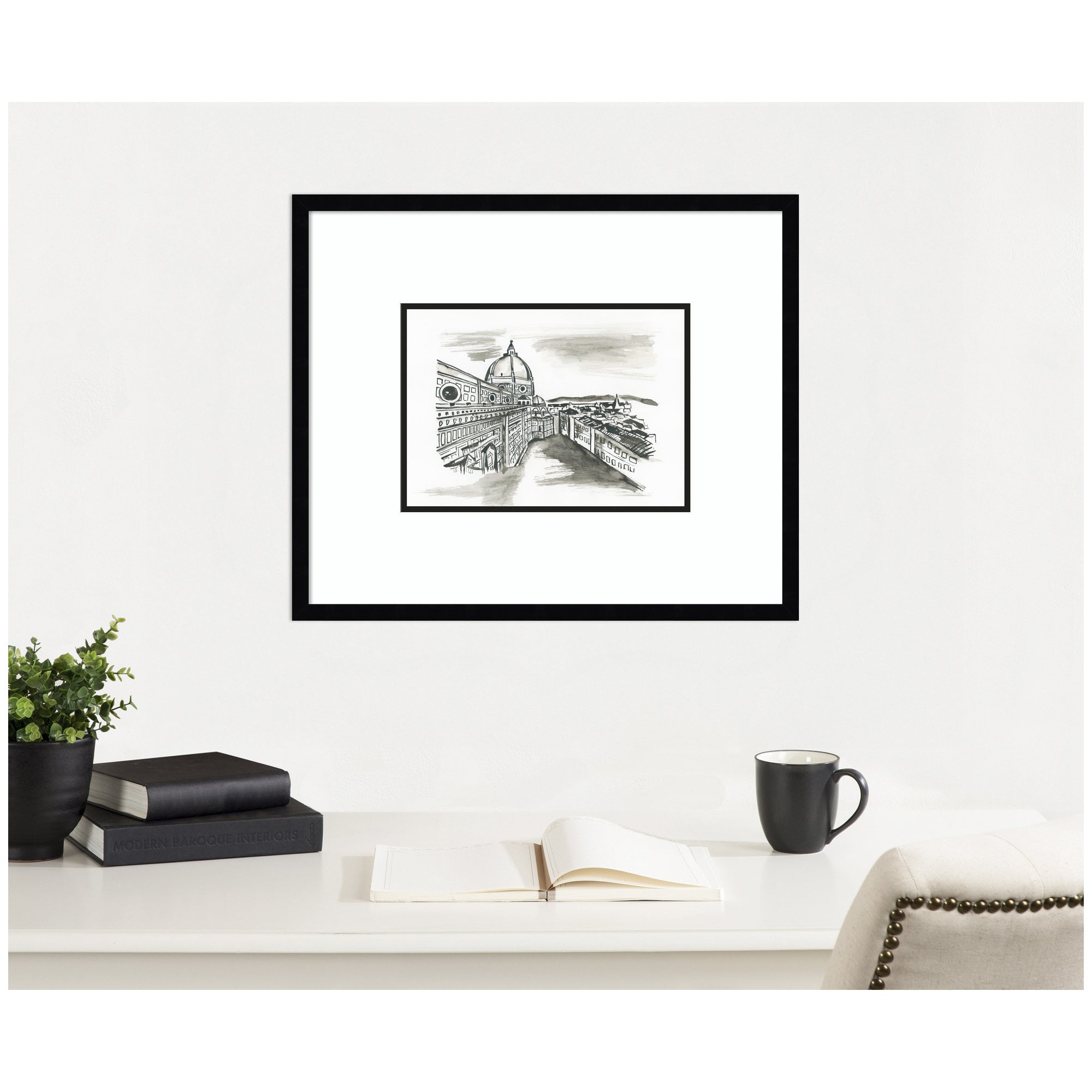 Postcard Florence by Teju Reval Framed Wall Art Print