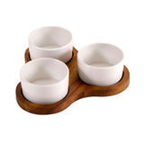 Triangular Serving Set with 3 Ceramic Dishes by Kalmar Home - product image 2 for Resin Society