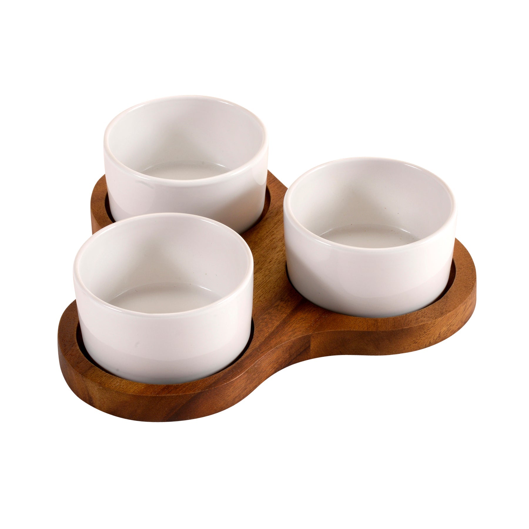 Triangular Serving Set with 3 Ceramic Dishes by Kalmar Home - product image 2 for Resin Society