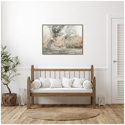 Sylvie Cheetah Glance Framed Canvas by Alicia Abla