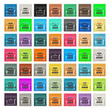 Assortment of 51 epoxy powder pigments in various vibrant colors for resin crafting