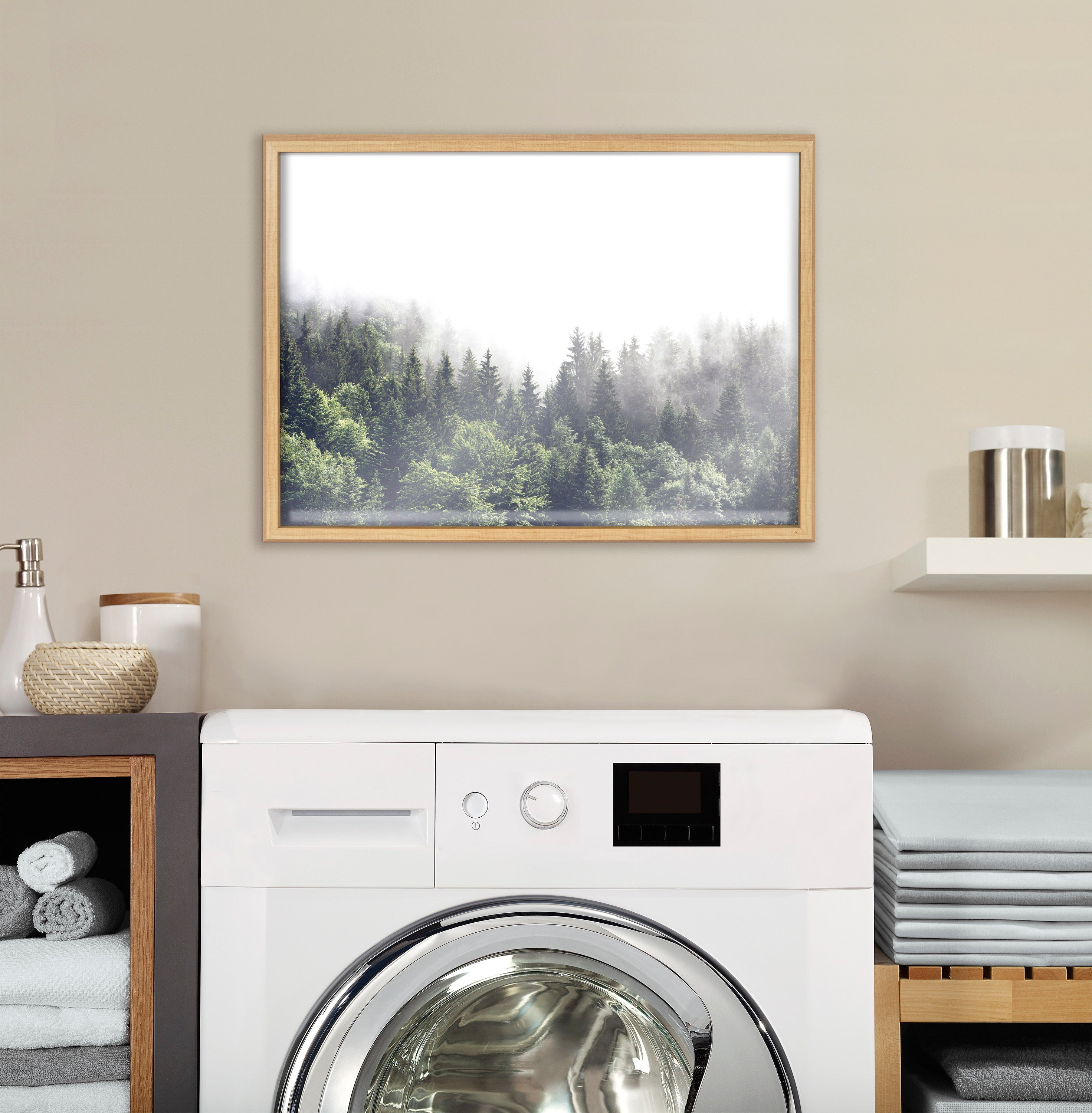 Blake Lush Green Forest on a Foggy Day Framed Printed Glass by The by kateandlaurel - product image 17 for Resin Society