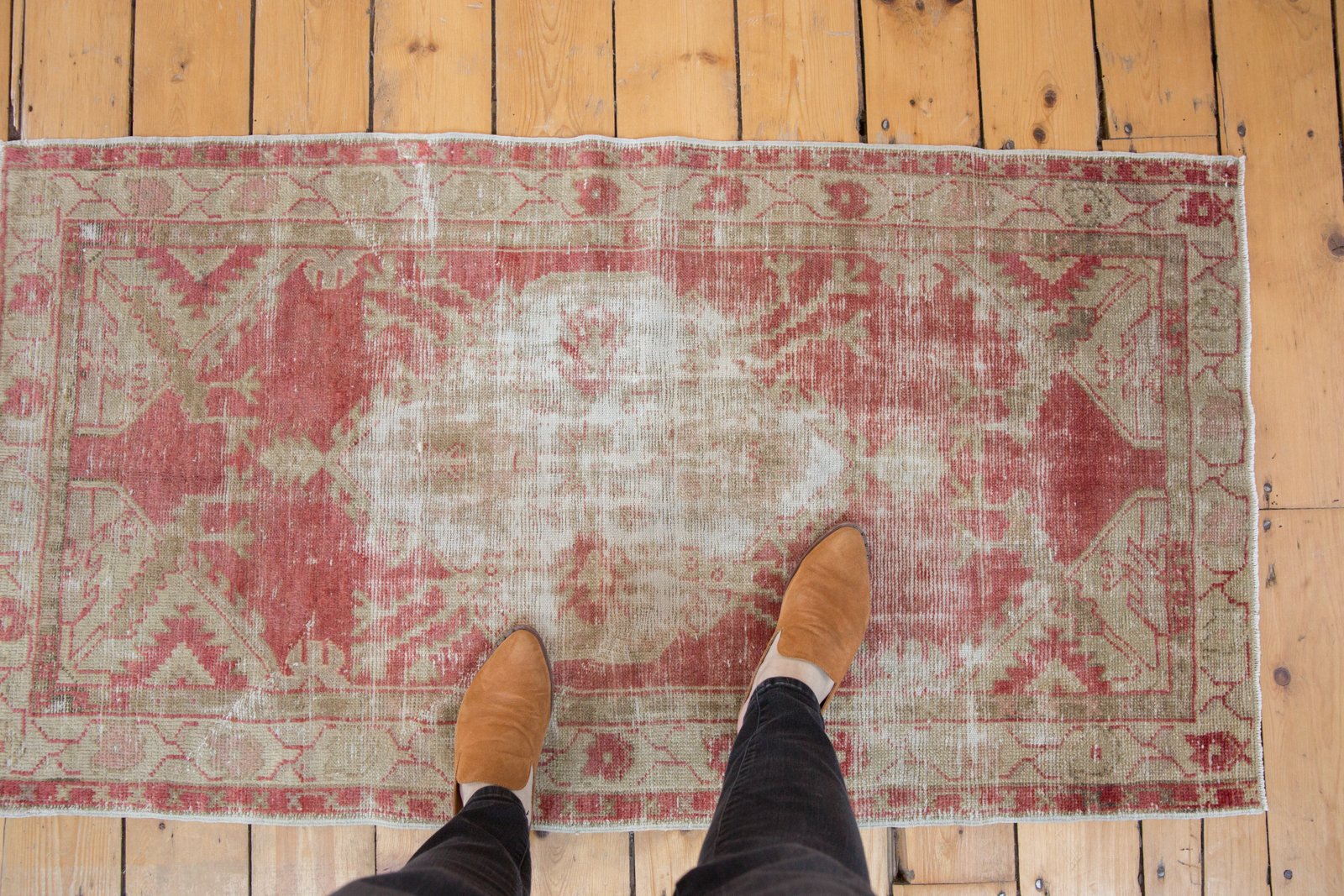 2.5x4.5 Vintage Distressed Oushak Rug by Old New House® - product image 2 for Resin Society