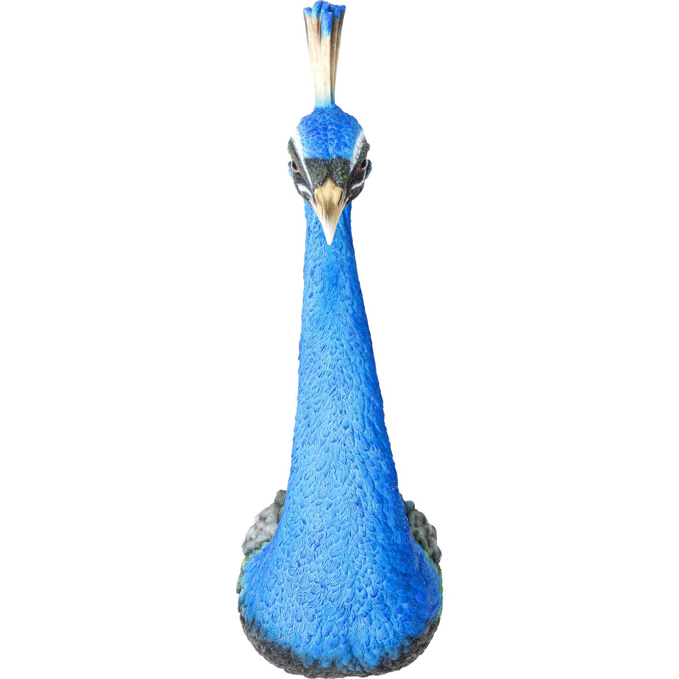 Wall Object Peacock by DEKOR, intricate polyresin peacock wall decor with sculptural form