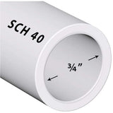 VENTRAL Schedule 40 PVC Pipe 3/4 Inch (1.05 OD) by VELOCITY® - product image 3 for Resin Society