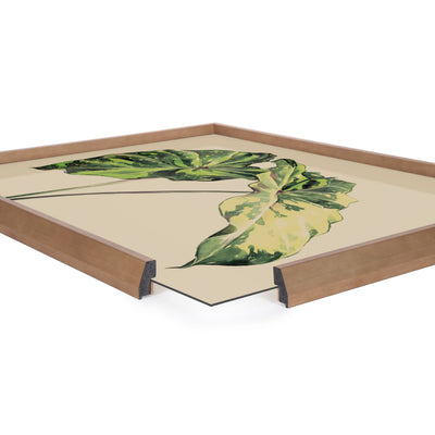 Blake Spotted Leaves Neutral Framed Printed Glass by kateandlaurel - product image 12 for Resin Society
