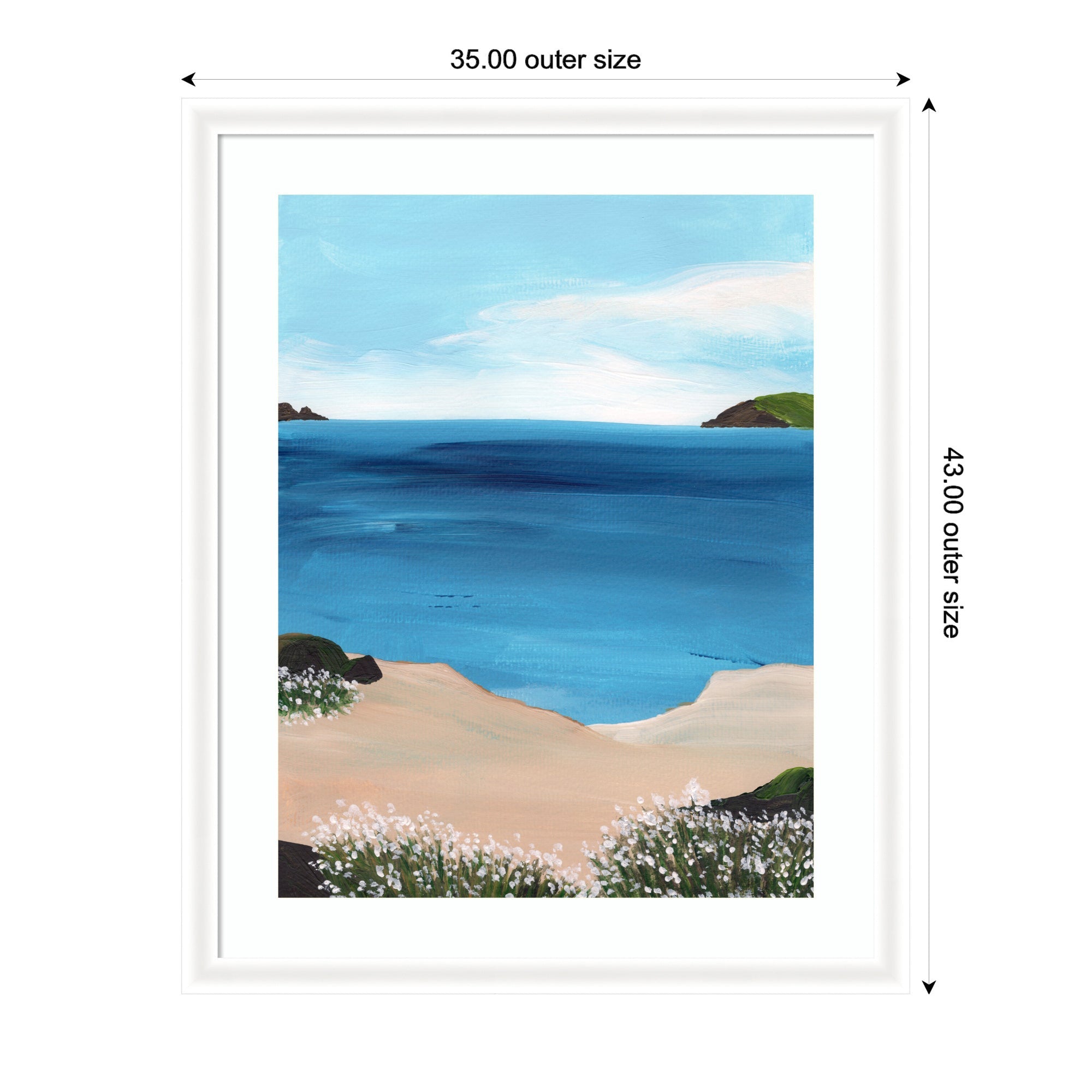 Framed Art Midday at Sea by Nikita Jariwala