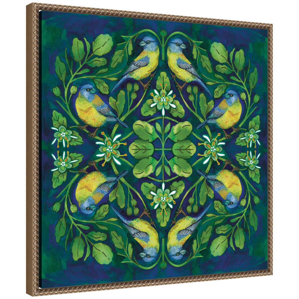 Cometocinos framed canvas wall art print by Lucia Gianello in Sylvie Beaded frame